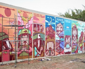 Mural "(Des)iguais", na Biblioteca Central (BCE). Foto: Beto Monteiro/Ascom UnB. 11/11/2022